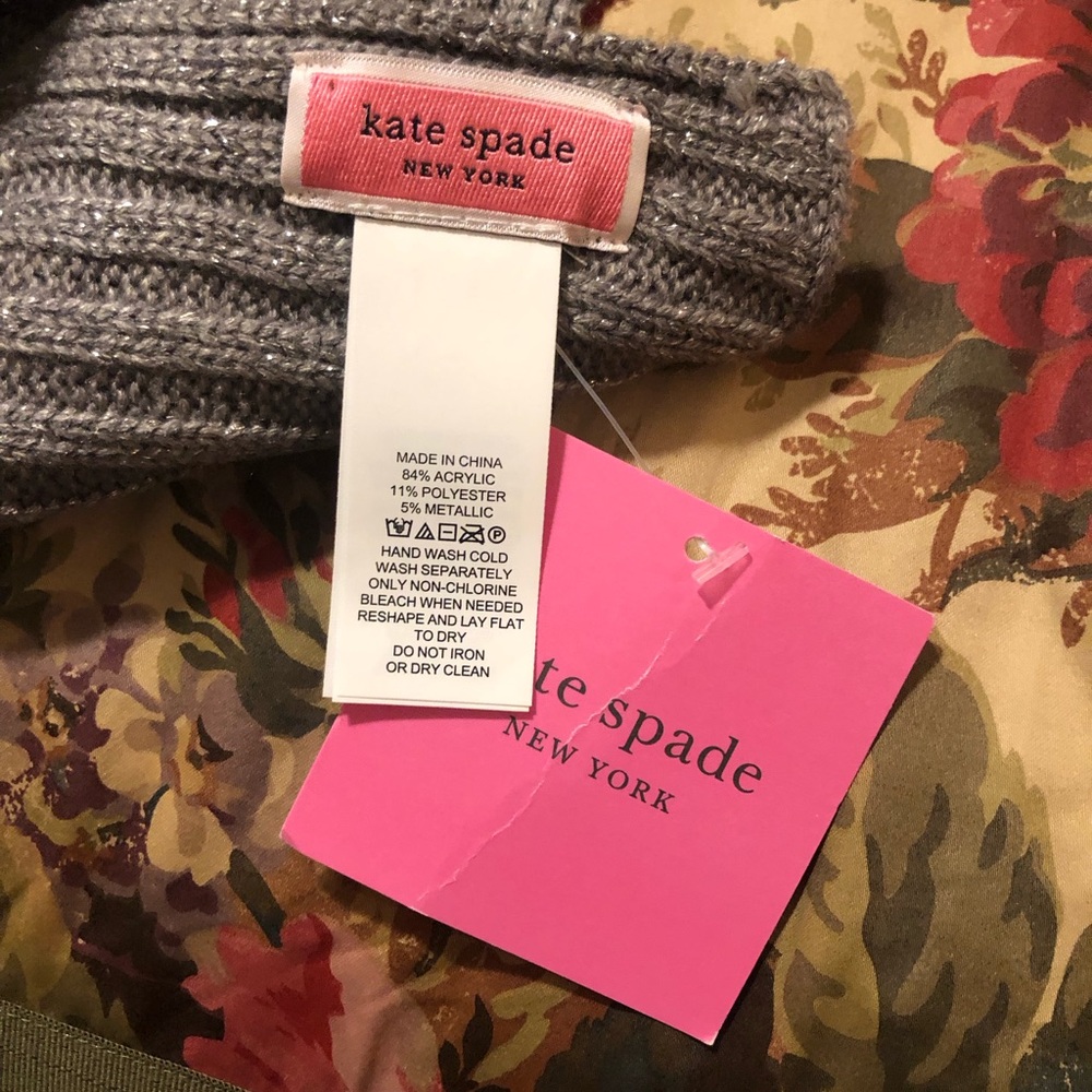 Kate Spade Silver Ribbed Knit Sweater - Picture 4 of 8